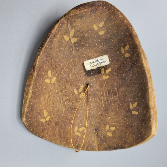 Vtg Wooden Hand Carved Decorative Mask Tribal Face & Bird Wall Decor Indonesian - Picture 5 of 7